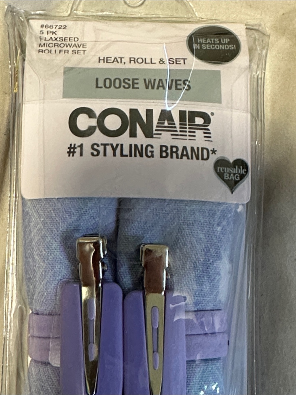 Conair Loose Waves Flaxseed Microwave Roller Set - Lavender